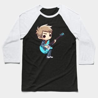 A boy playing his favourite guitar Baseball T-Shirt